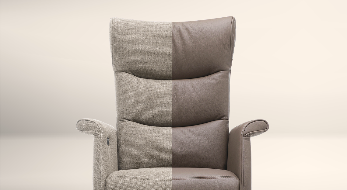 uitspraak stel voor knuffel Een leren fauteuil of stof? Wij helpen u kiezen.